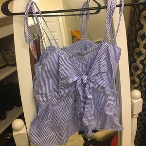 Striped summer tank crop top